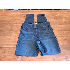 Nine West Womens Pull On Skinny Jeans Size 2 Blue Dark Wash Stretch Denim